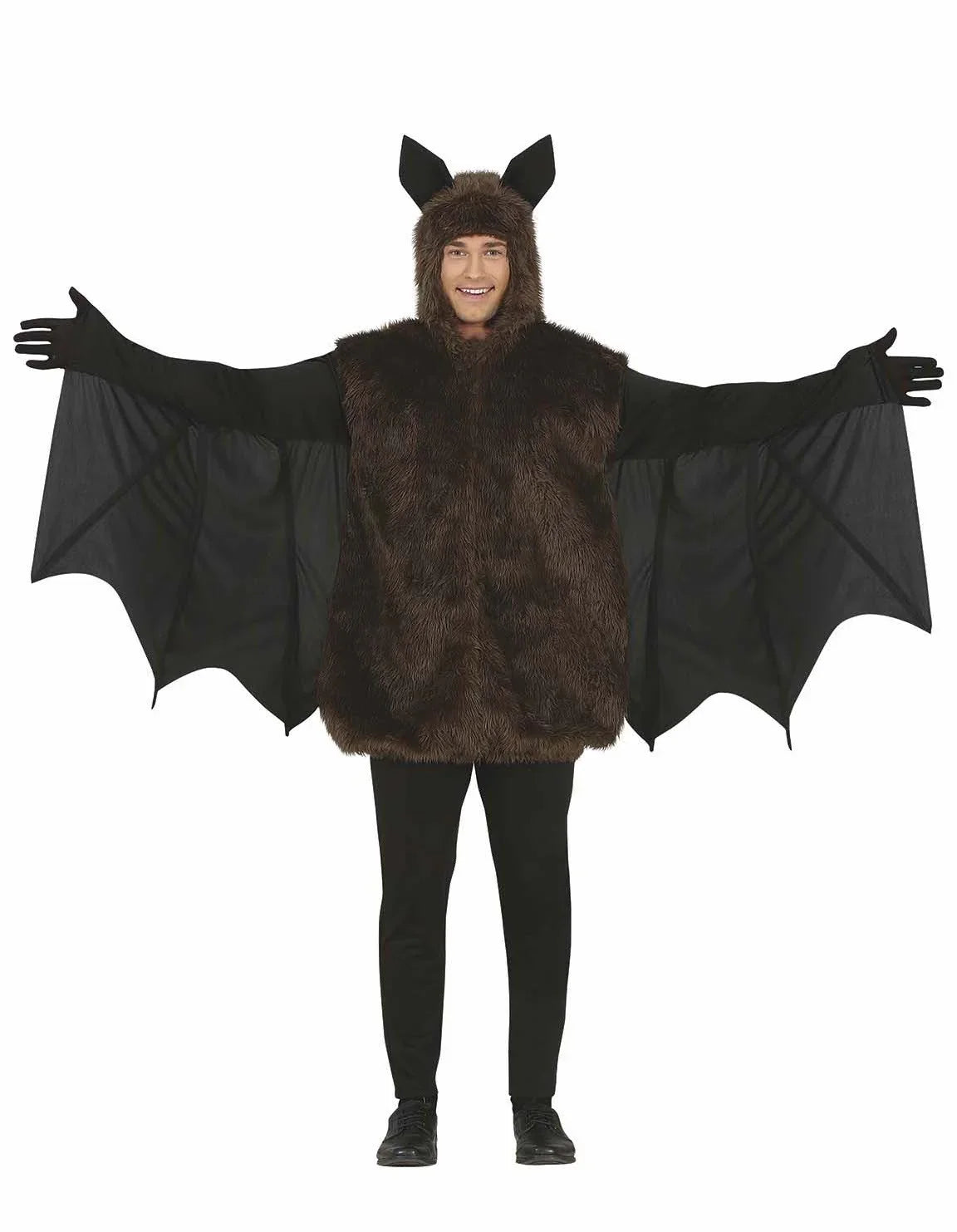 Disfraz de Murciélago de Peluche con Alas para Adulto Animales Guirca